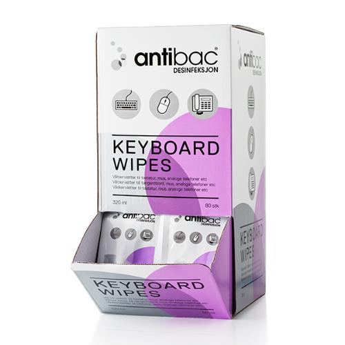 Antibac Keyboard Wipes 80stk