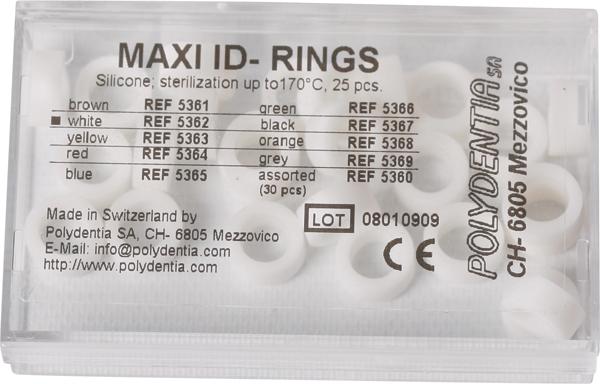 Fargemarkeringsringer Maxi Hvite 25stk
