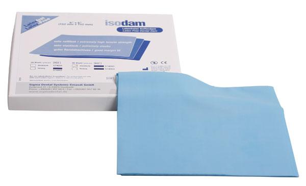 Isodam non-latex kofferdam medium lyseblå 40 stk