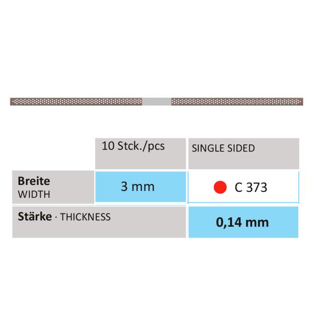 Horico Diamantstrips Perforert C373 3mm 10stk