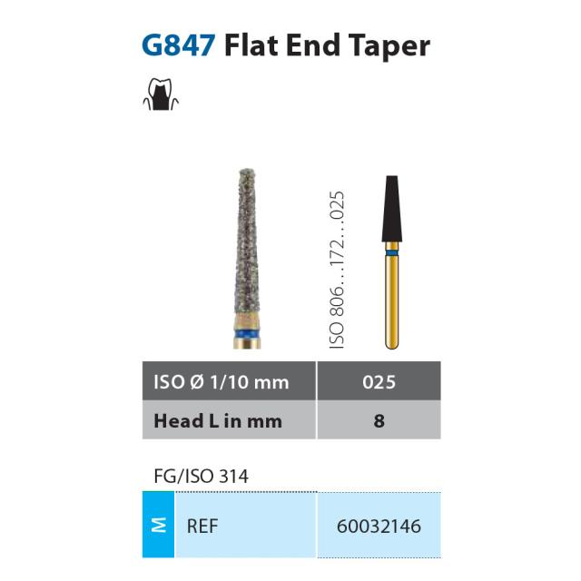 Diatech G847-025-8-M FG Blå 5stk