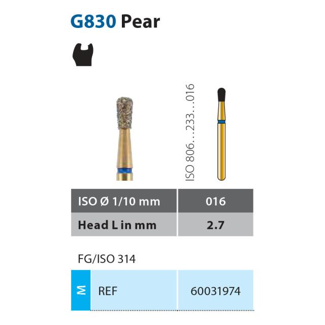 Diatech G830-016-2.7-M FG Blå 5stk