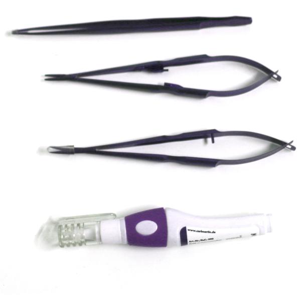 Micro Kirurgisett Saks/Holder/Pinsett/Olje