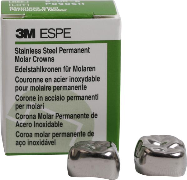 Stålkroner permanent molar 6-UR-7, 5 stk
