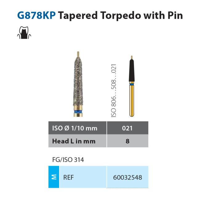 Diatech Guide Pin G878KP-021-8-M FG Blå 5stk
