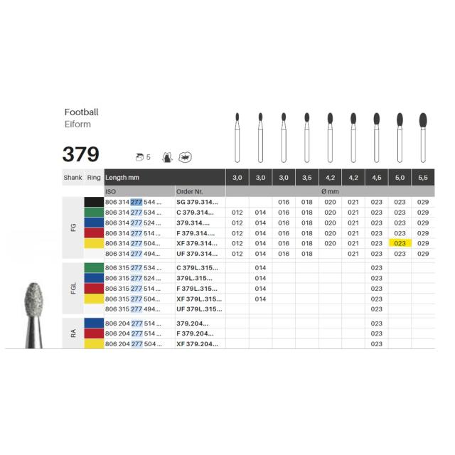 Edelingh FG (379) 277/023 XF gul 5stk