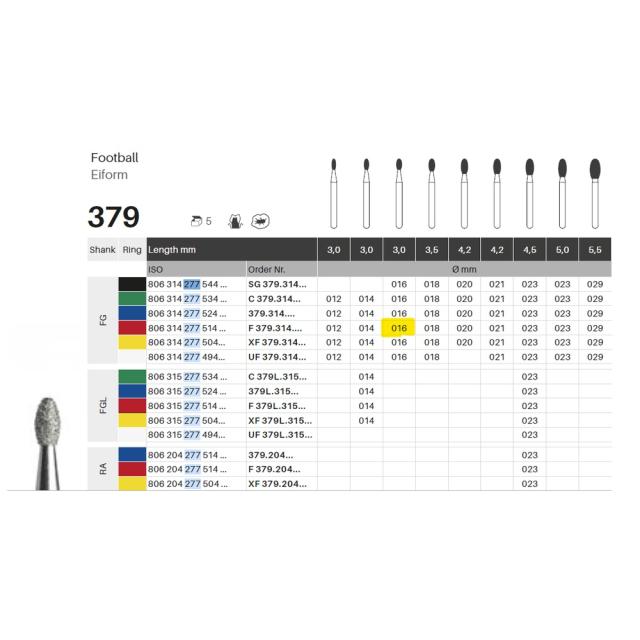 Edelingh FG (379) 277/016 F rød 5stk