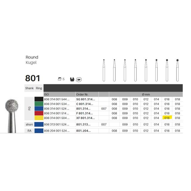 Edelingh FG 001/016 XF gul 5stk