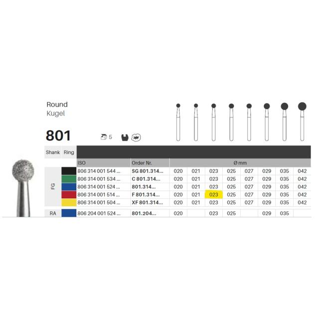 Edelingh FG (801) 001/023 F rød 5stk