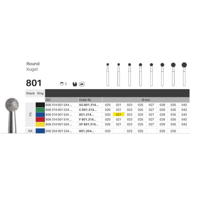 Edelingh FG 001/021 M blå 5stk