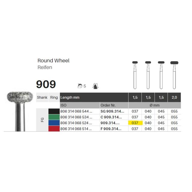 Edelingh FG 068/037 M blå 5stk