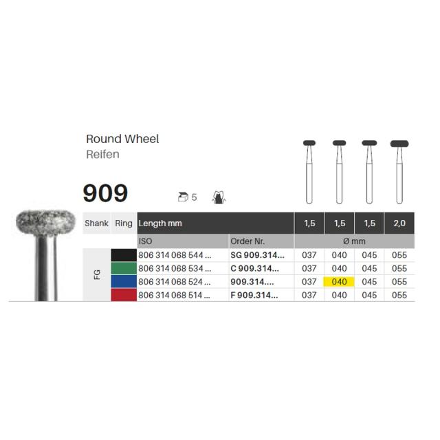 Edelingh FG 068/040 M blå 5stk