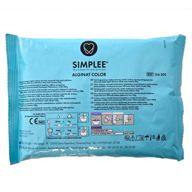 SIMPLEE Alginat Skifter farge 20x500g