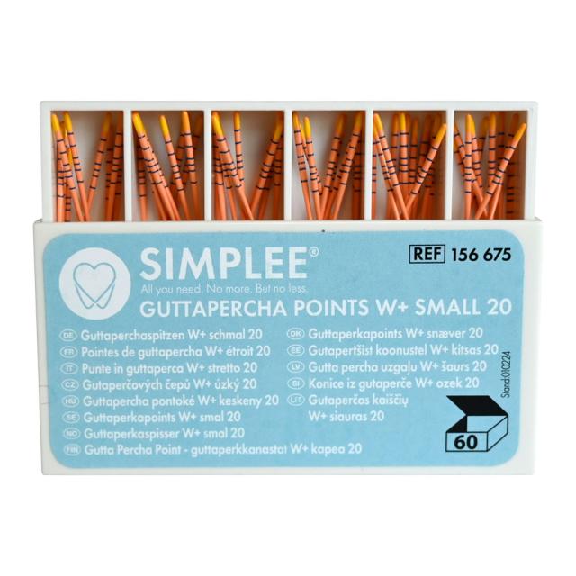 SIMPLEE W+Gold Gutta Percha Small Gul 60stk