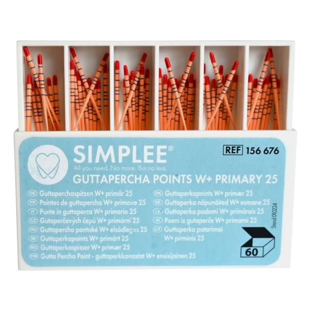 SIMPLEE W+Gold Gutta Percha Primær Rød 60stk