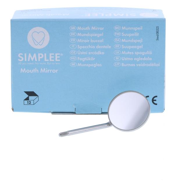 SIMPLEE munnspeil str 4 plane 12 stk