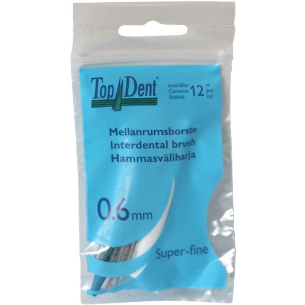 TD Interdentalbørster Super-Fine 0,6mm 12stk