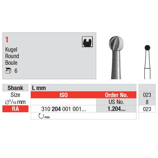 Stålbor Edenta VST 001/023 5stk