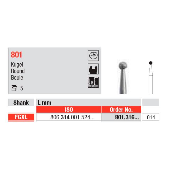 Edenta diamant FGXL 801/014 5stk