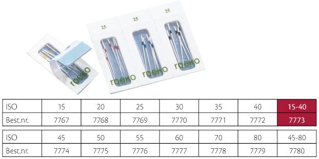 Paper Points Sterile Roeko ISO 15-40 180stk