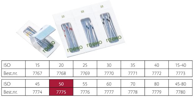 Paper Points Sterile Roeko ISO 50 180stk