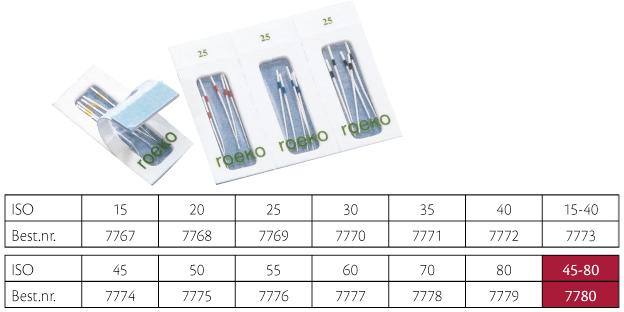 Paper Points Sterile Roeko ISO 45-80 180stk