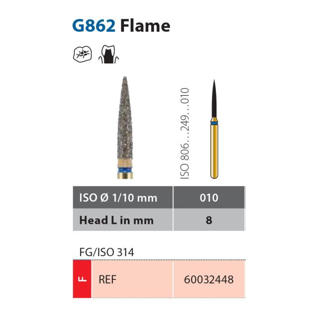 Diatech G862-010-8-F FG Rød 5stk