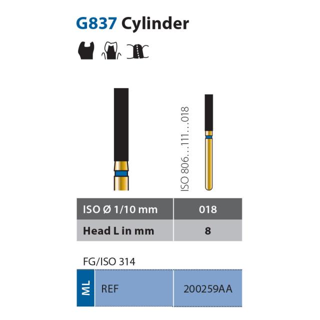 Diatech G837-018-8-M FG Blå 5stk
