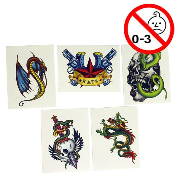 Tatoveringsmerker guttemix 144stk