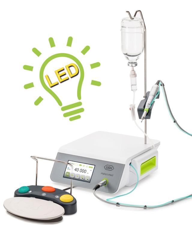 Implantmed Plus W&H SI-1023 fotpedal m/kabel m/lys