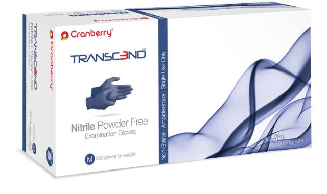 Transcend Nitrilhansker allergivennlig XL 300stk