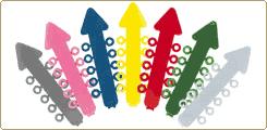 FO 659-0100 Happy Elastic ArrowTies Latexfri Grå