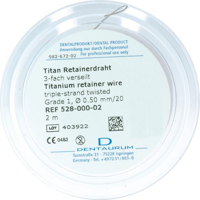 DE 528-000-00 Titanium Ret wire, 3 stand 0,50mm