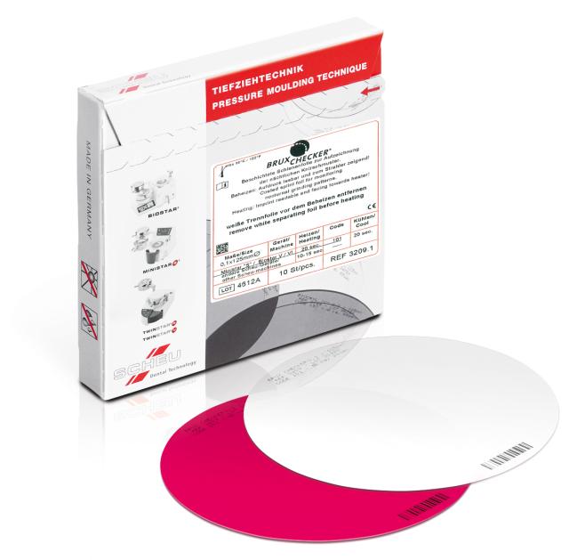 SCH 3209.1 BRUX CHECKER Rød 0,1mm 10stk