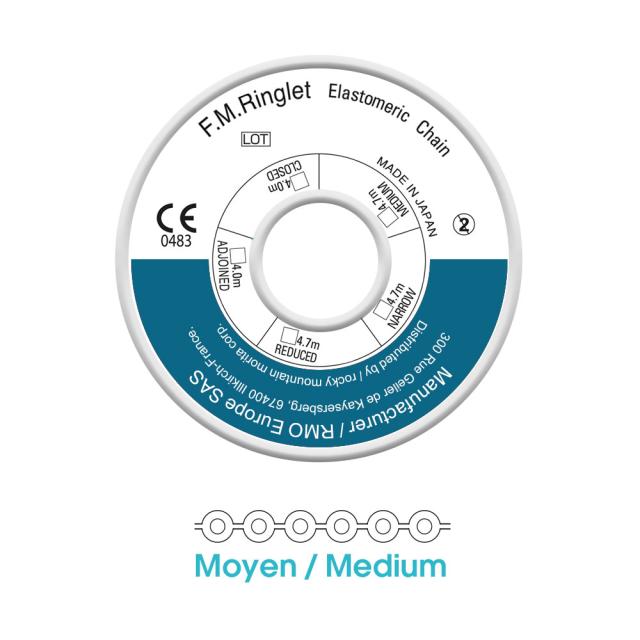 RM J00224 Ringlet Chain Med Space Blå 4,0mm 2,30m
