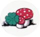 DE 160-100-18 Novel Design Decal Mushrooms