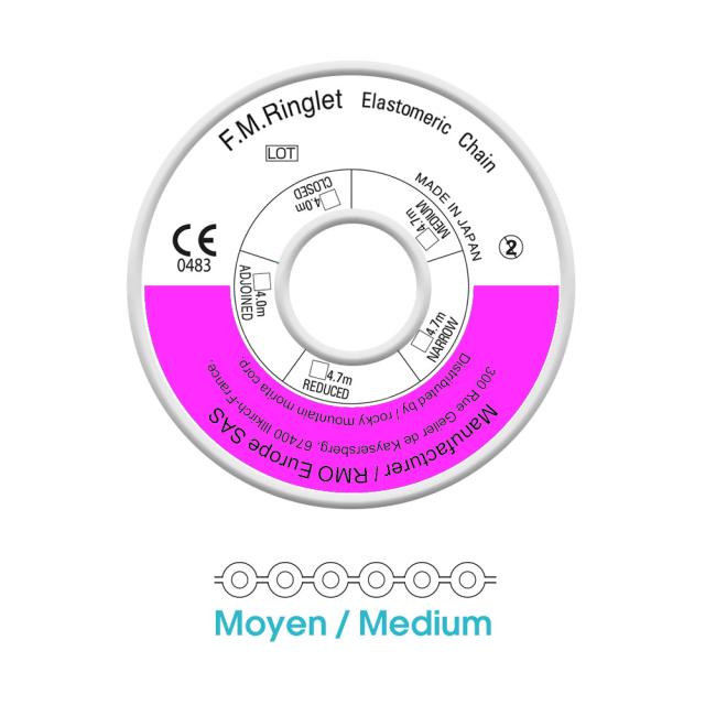 RM ECM0634 Ringlet Chain Med Sp Narrow Pink 4,0 mm
