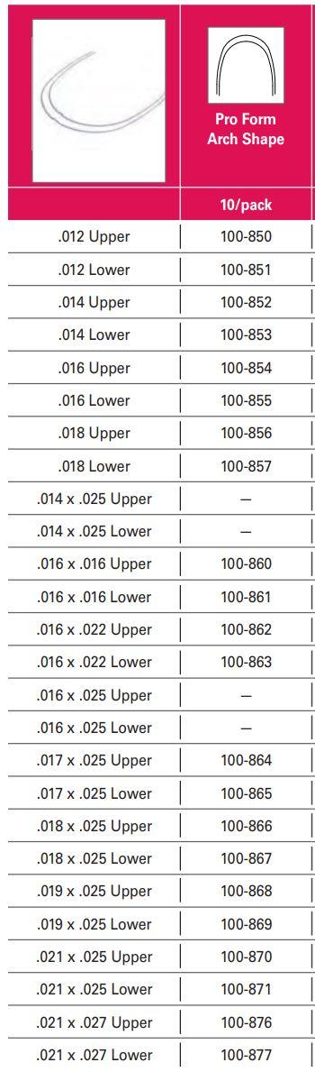 OO 100-852 Bio-Kinetix Therm NiTi ProFom .014 Okj
