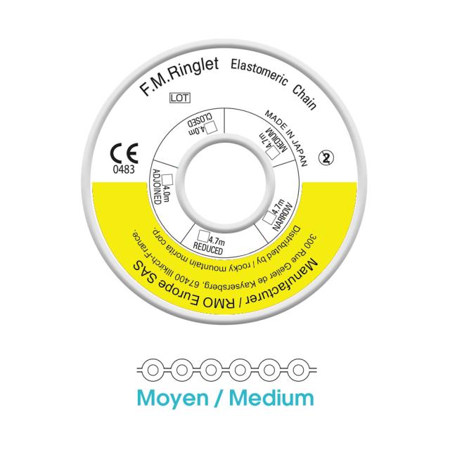 RM ECM0679 Ringlet Chain Medium Yellow 4 mm