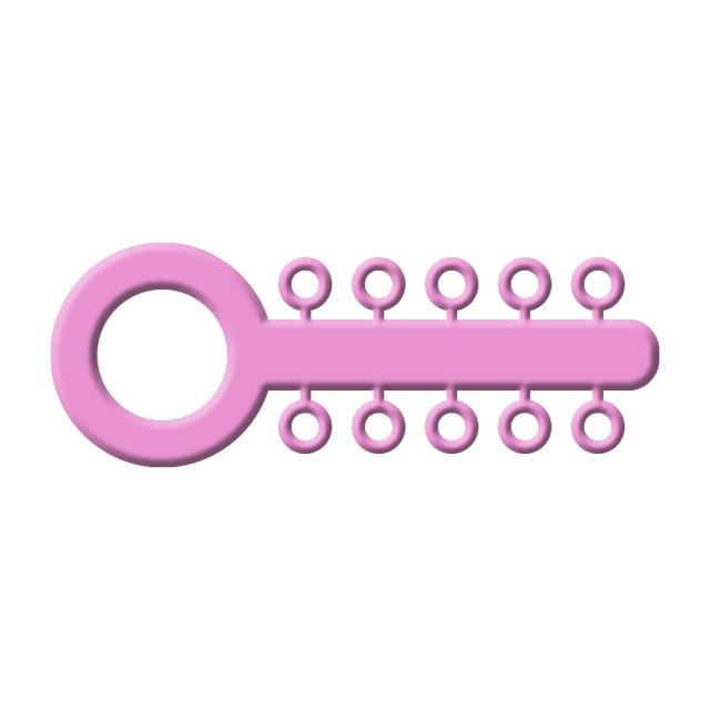 RM J00356 Ligatures, Mini Single Case, Light Pink 