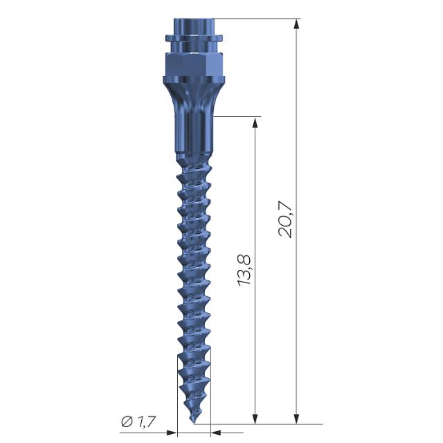 FO 1221A1714 OrthoEasy Pal Long Neck Blue 12mm ø1,7mm 5stk