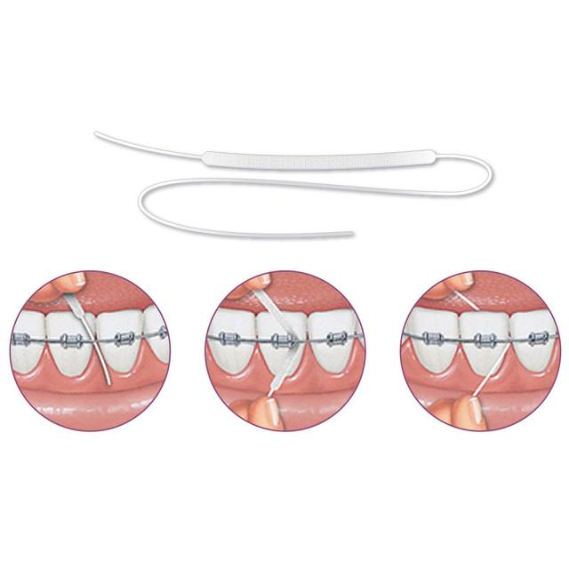 GUM Ortho Floss Tanntråd dispenser 50m