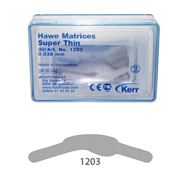 Matrisebånd Hawe 1203 Prem/1 tunge 0,038mm 30stk