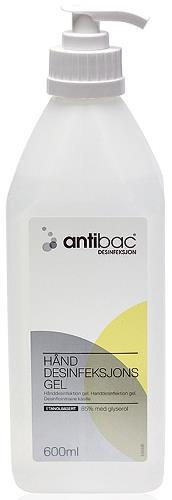 Antibac Hånddesinfeksjon 85% gel 600ml
