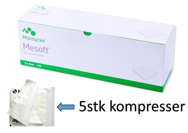 Mesoft kompress 5x5cm sterile 30x5stk