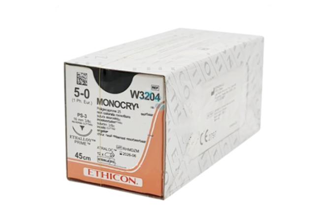 Ethicon Monocryl W3204 PS-3/5-0 45cm 12stk