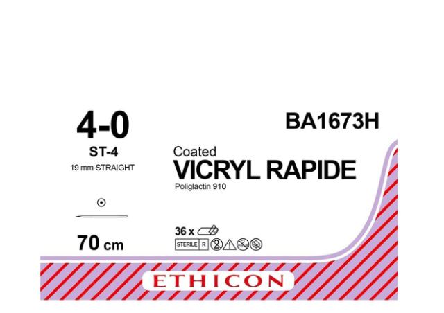 Ethicon Vicryl Rapid ST4/4-0, 70cm 36stk