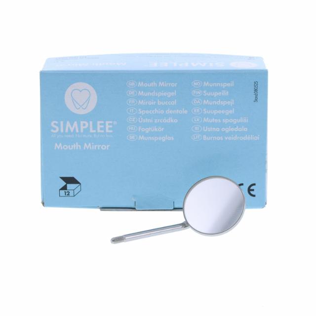 SIMPLEE munnspeil str 4 forstørrelse 12stk