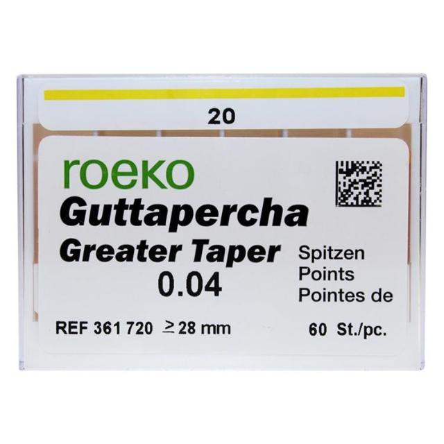 Greater Taper Gutta Percha Roeko .04/20 60stk