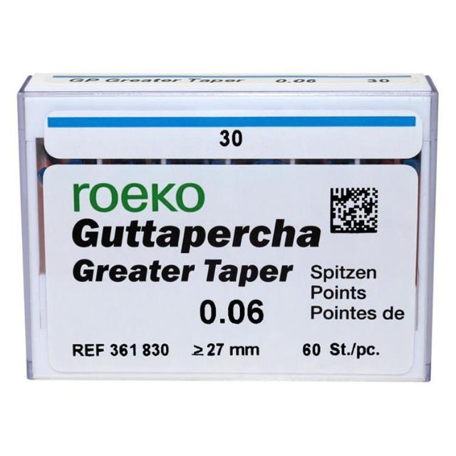 Greater Taper Gutta Percha Roeko .06/30 60stk